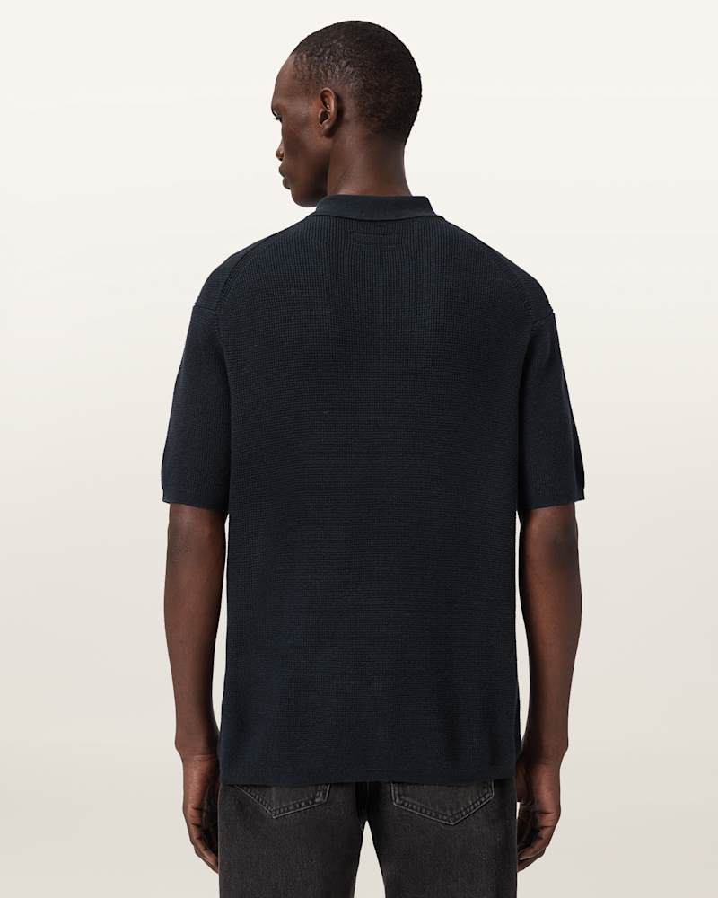 Aspen Waffle Texture Ramskull Polo Shirt