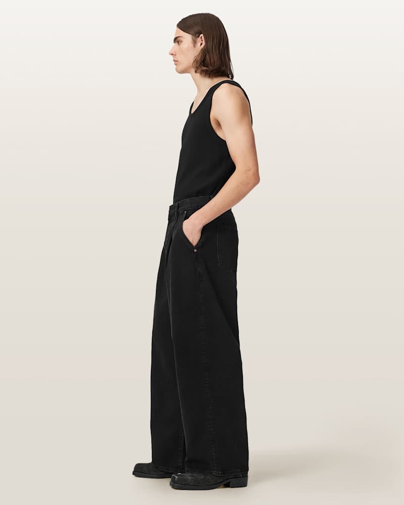 Daze Pleated Wide Leg Jeans