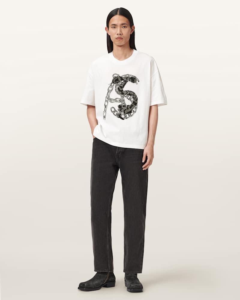 Scale Cropped Graphic T-Shirt