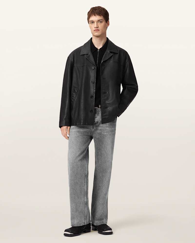 Bradwell Boxy Leather Coat