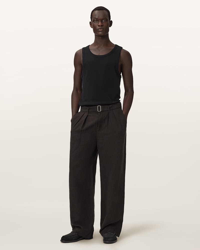 Marko Relaxed Fit Linen Blend Trousers