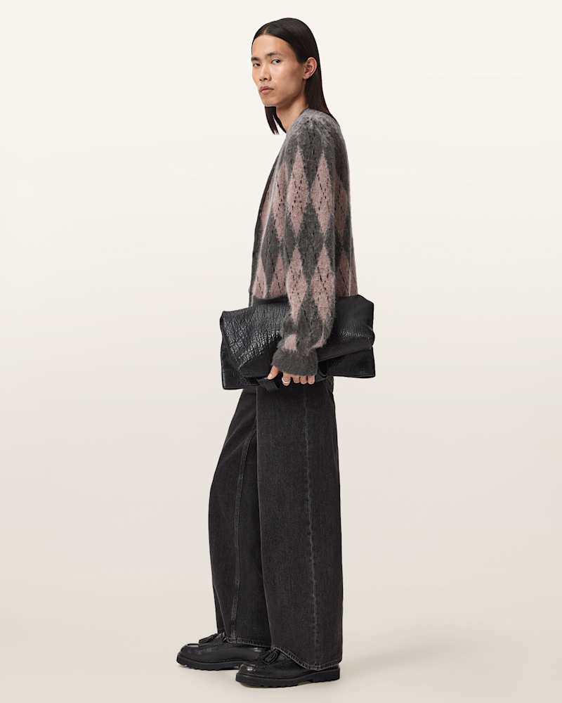 Andre Argyle Jacquard Cardigan