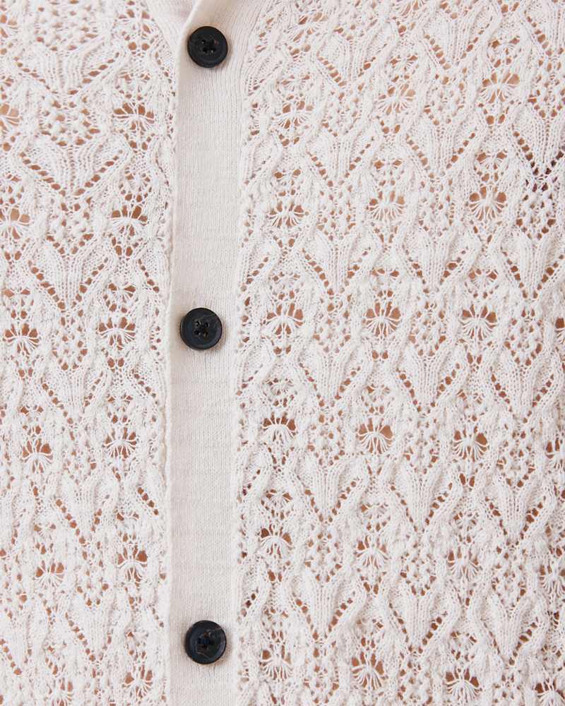 Loire Short Sleeve Open Knit Cardigan