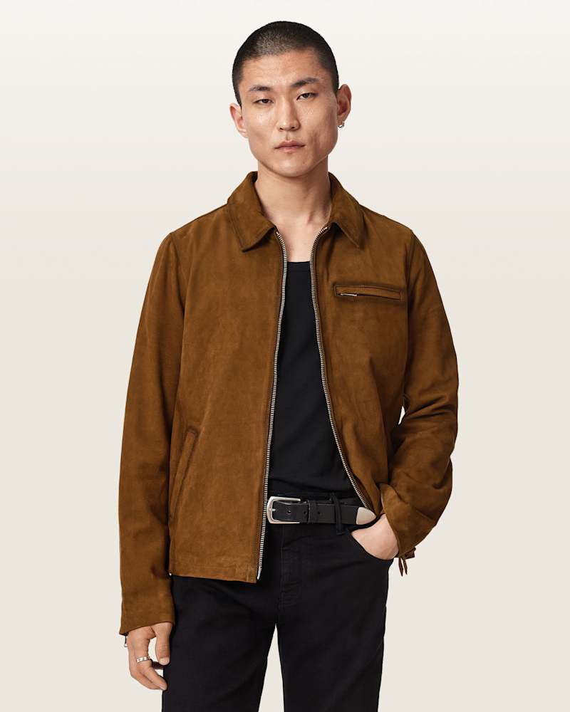 Ashwood Long Sleeve Suede Jacket