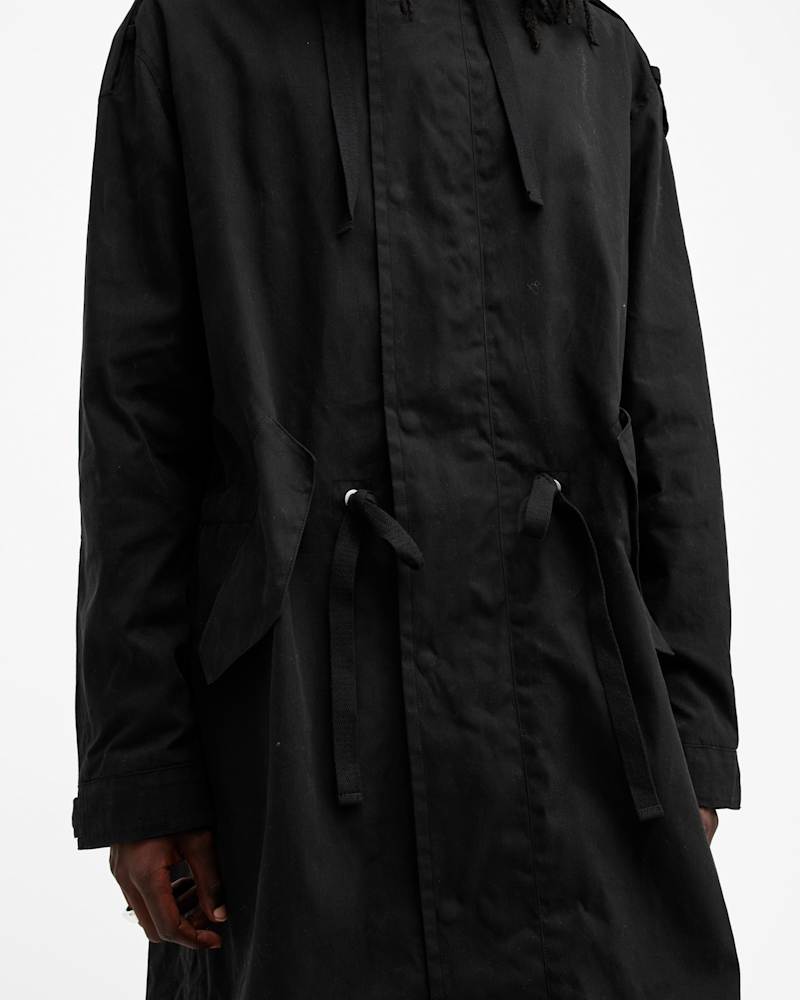 Birdman Hooded Oversized Parka Coat