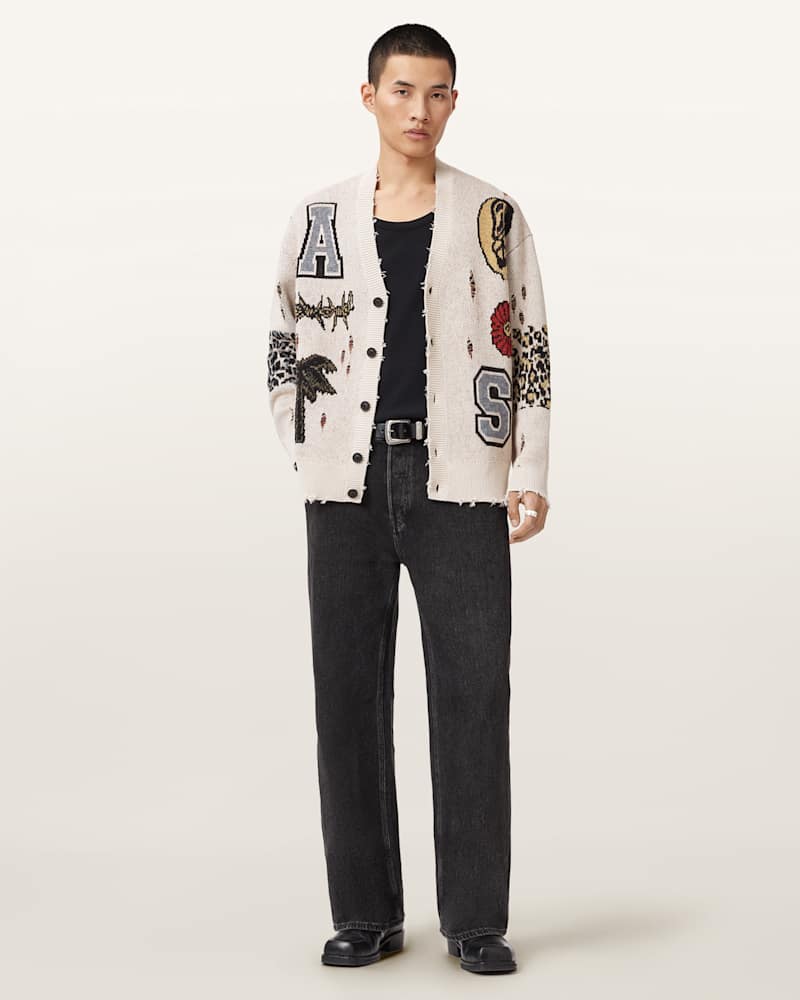 Foxx Jacquard Oversized Cardigan