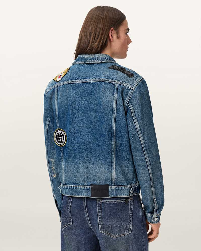 Exile Slim Fit Denim Patch Jacket