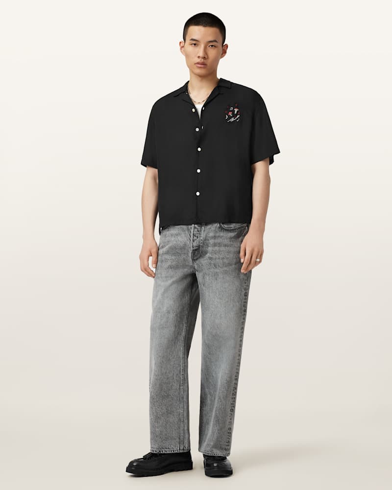 Fungi Embroidered Short Sleeve Shirt