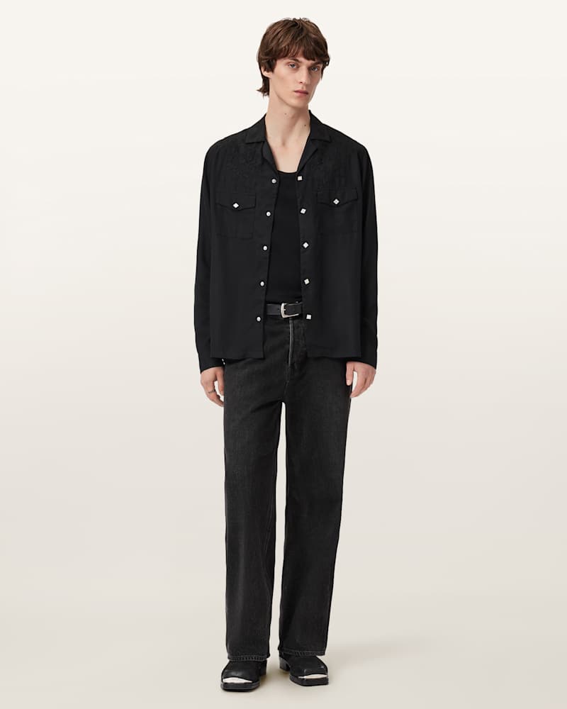 Akan Long Sleeve Embroidered Shirt