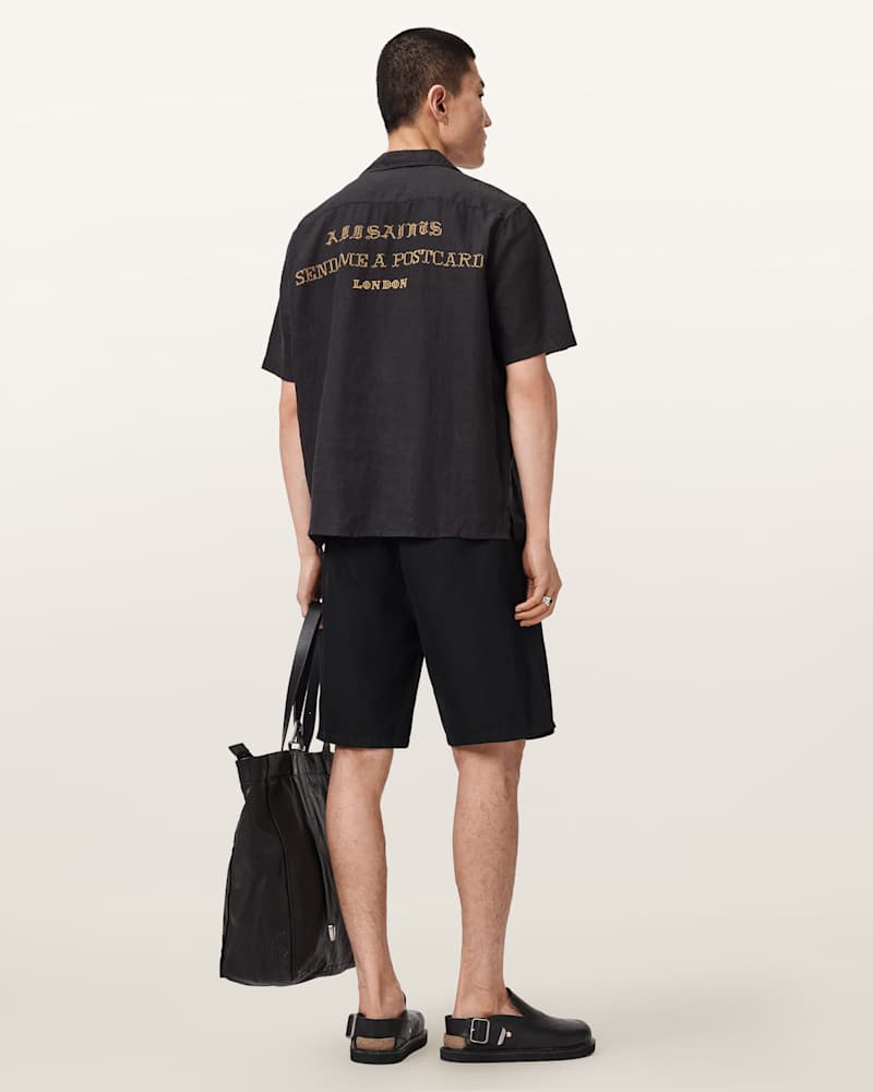Corbett Relaxed Fit Linen Blend Shorts