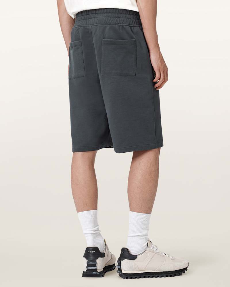 Emblem Mid Rise Cotton Sweat Shorts