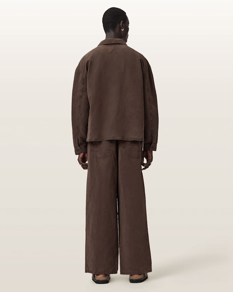 Korten Loose Fit Linen Blend Trousers