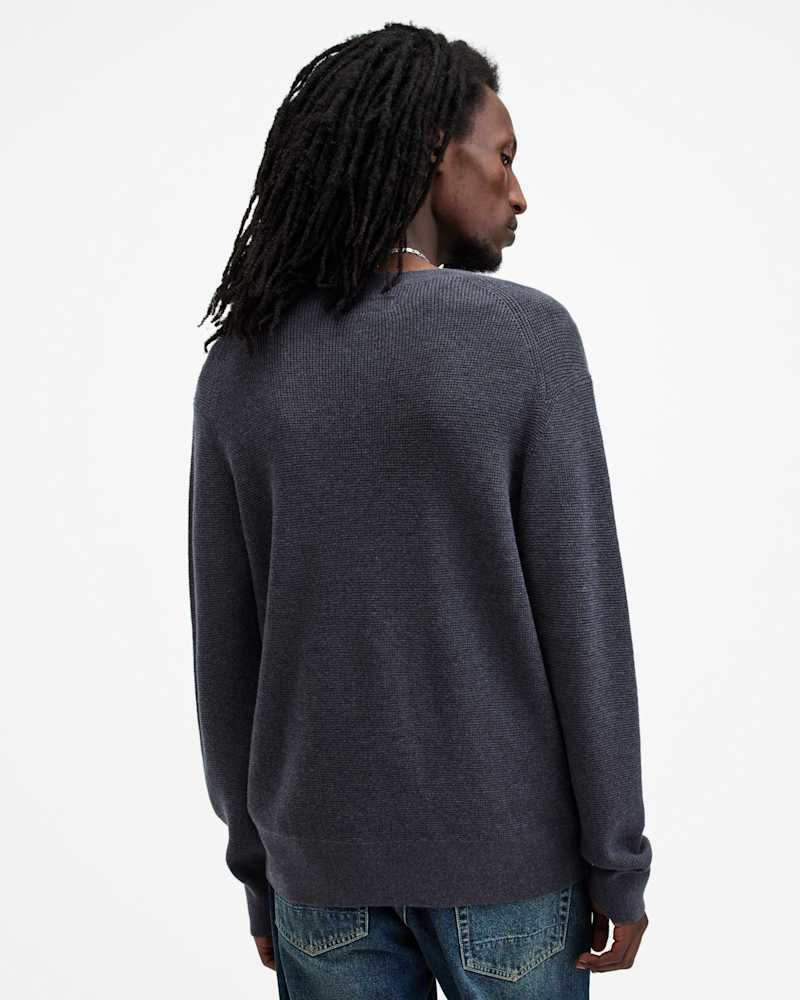 Aspen Waffle Texture Crew Neck Ramskull Jumper