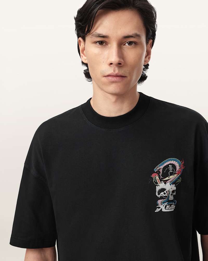 Snakepit Oversized Short Sleeve Graphic T-Shirt 