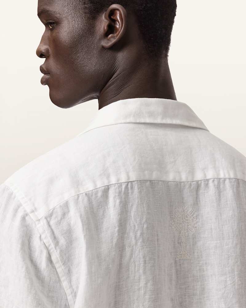 Sepal Short Sleeve Boxy Linen Shirt