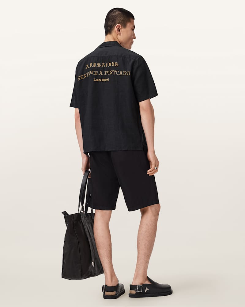 Dunloe Short Sleeve Boxy Linen Shirt