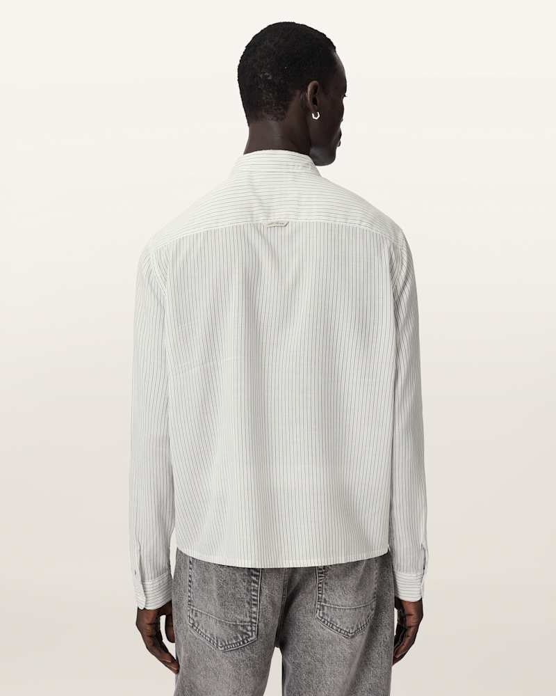 Furrow Long Sleeve Boxy Striped Shirt