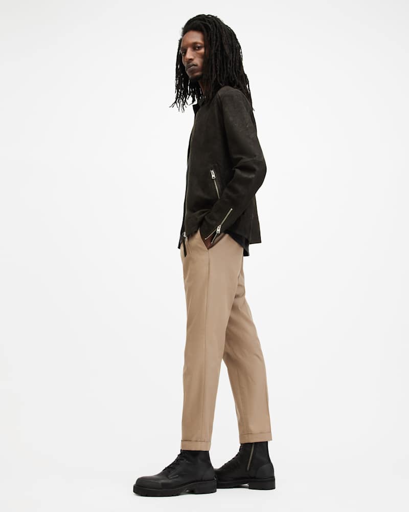 Cora Suede Snap Back Collar Jacket