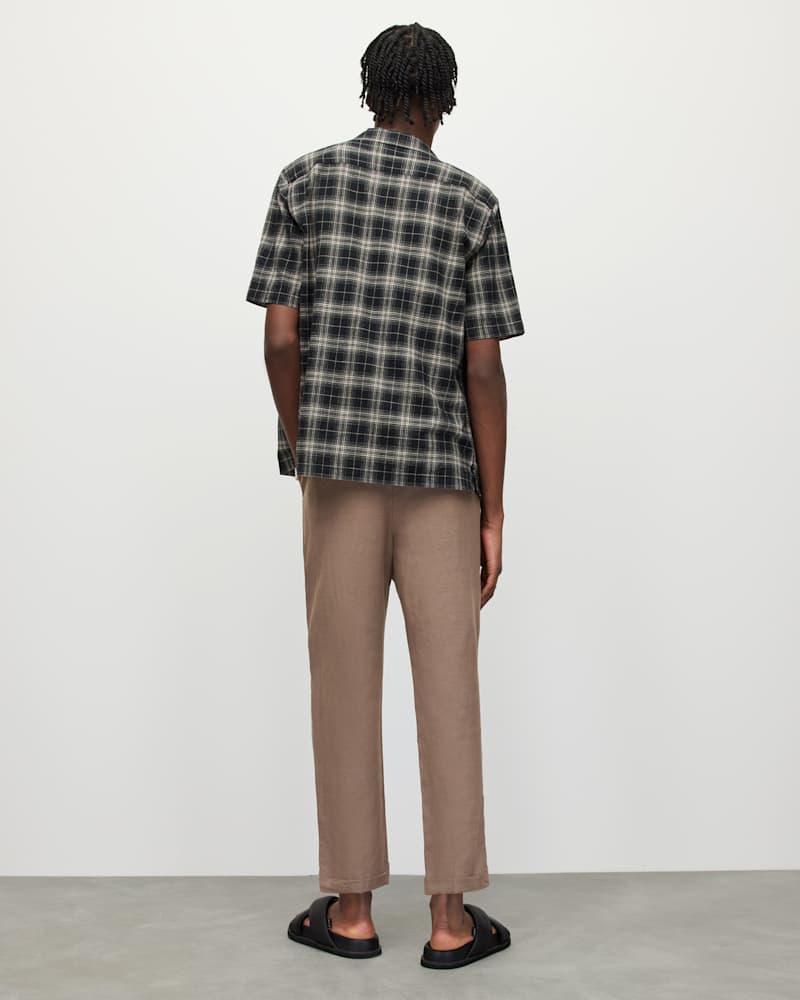 Envira Linen Blend Cropped Trousers