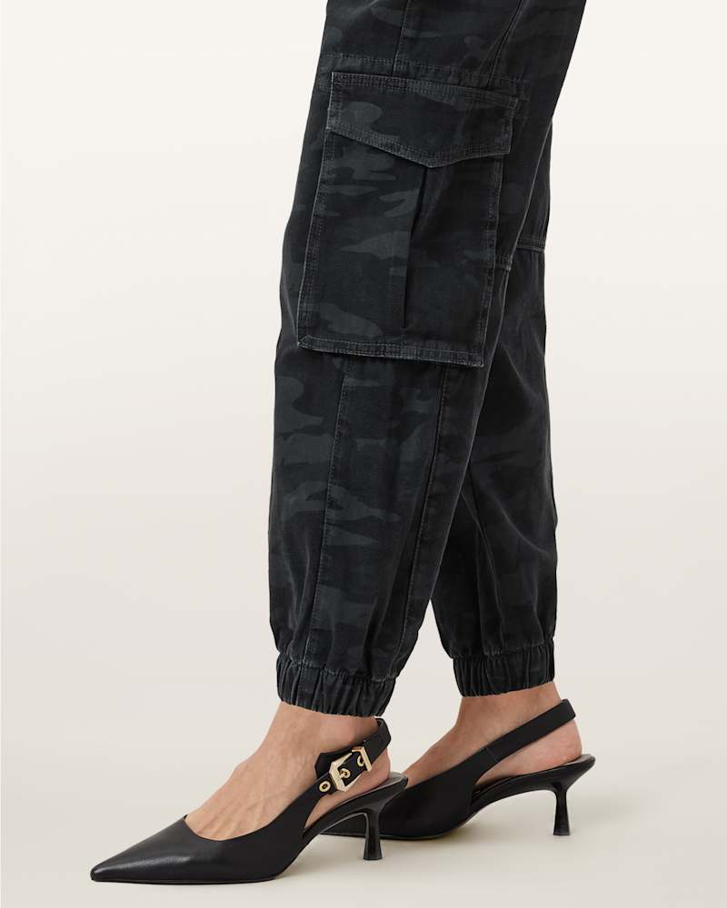 Freda Camouflage Denim Cargo Trousers