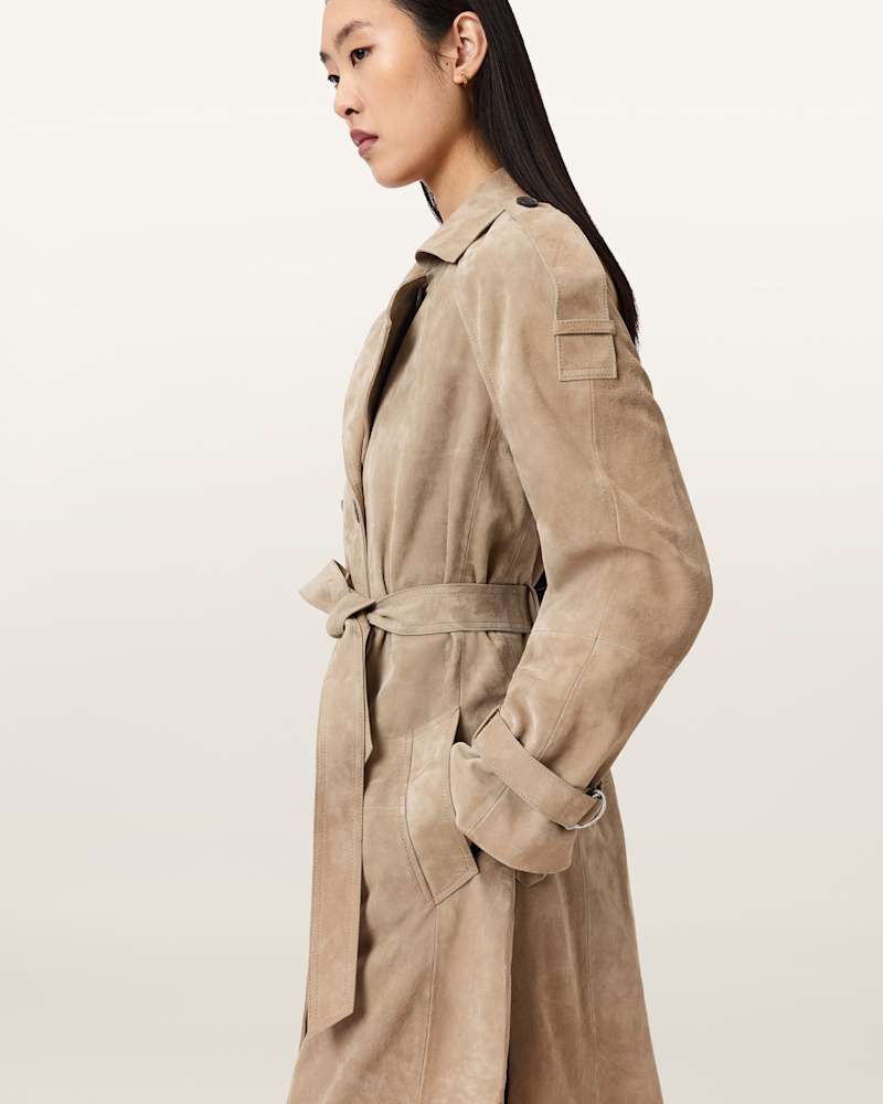 Reed Suede Trench Coat