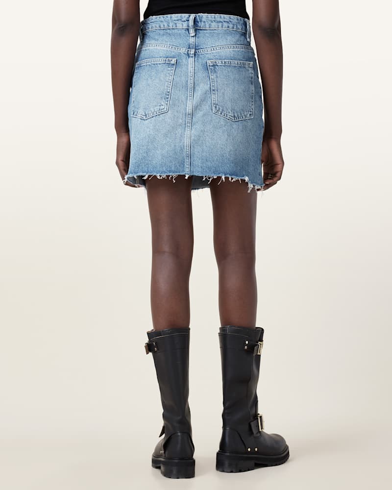 Aki Crossover Denim Skirt