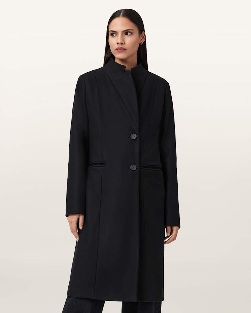 Sidney Wool Cashmere Blend Tailored Coat