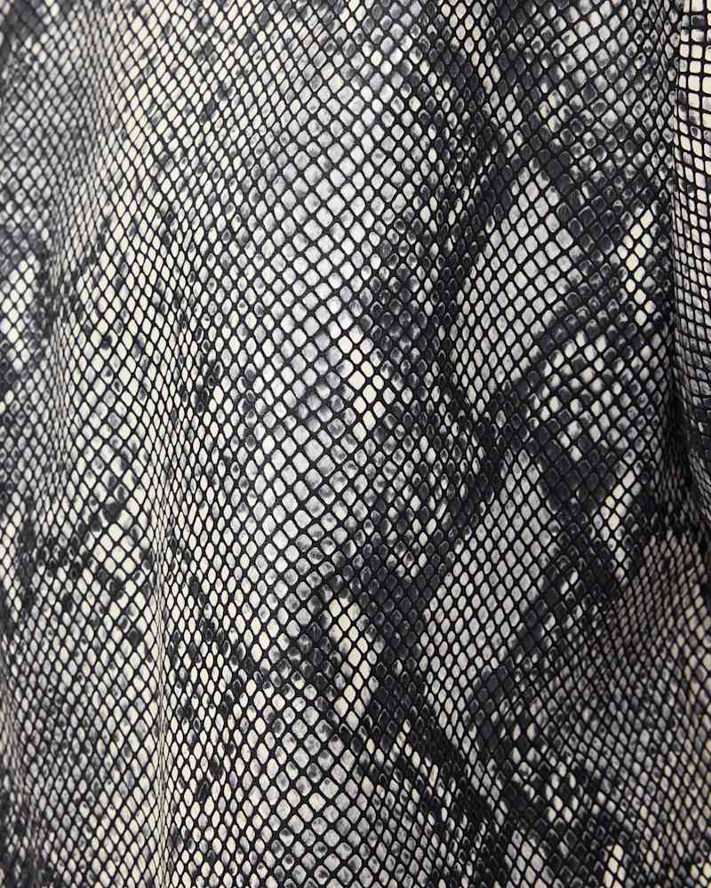 Renai Foil Snake Print Suede T-Shirt