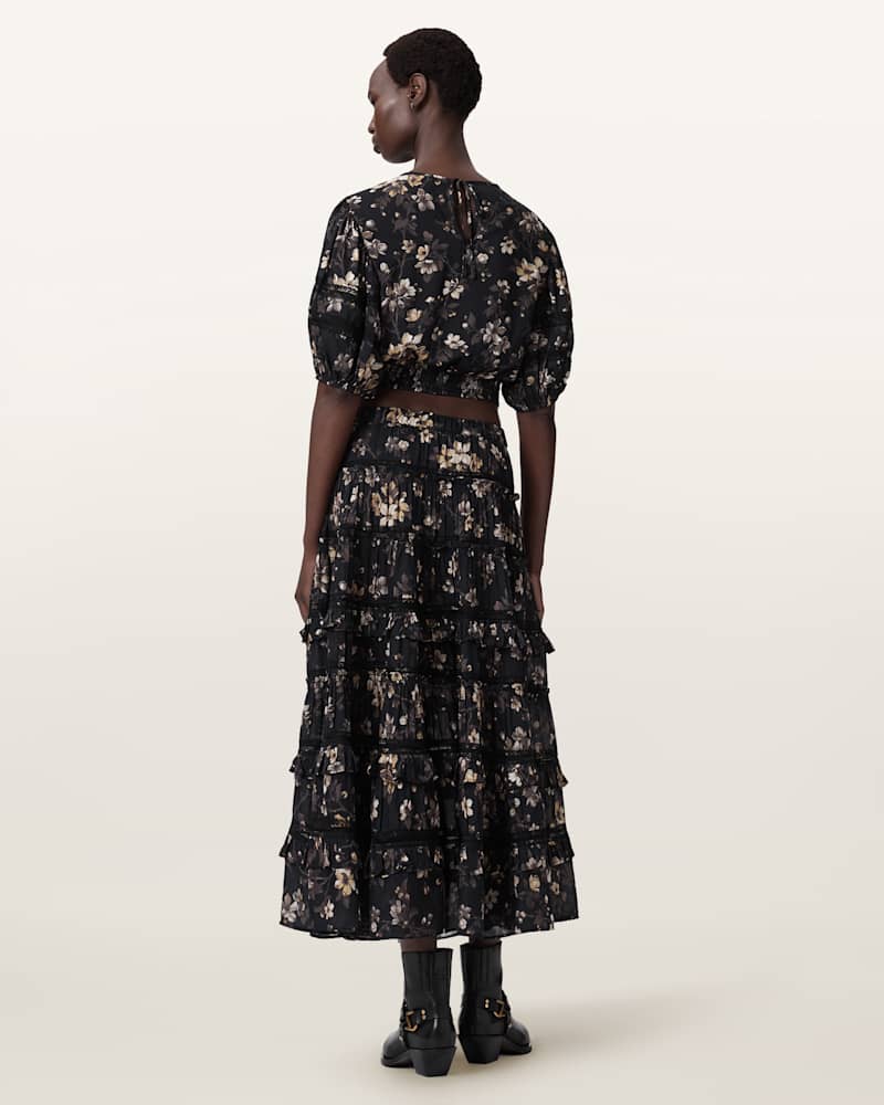 Talia Printed Midi Skirt