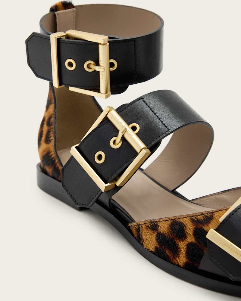 Sutton Leopard Print Pointed Toe Shoes