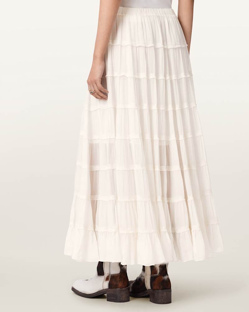 Eva Tiered Midi Skirt
