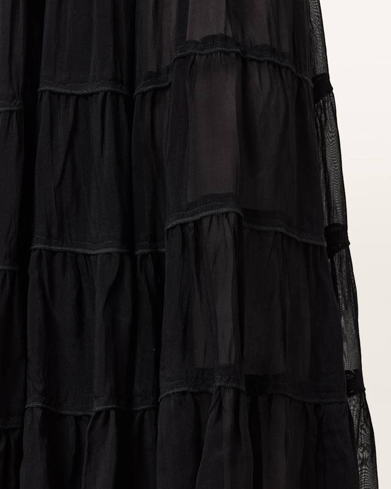 Eva Tiered Midi Skirt