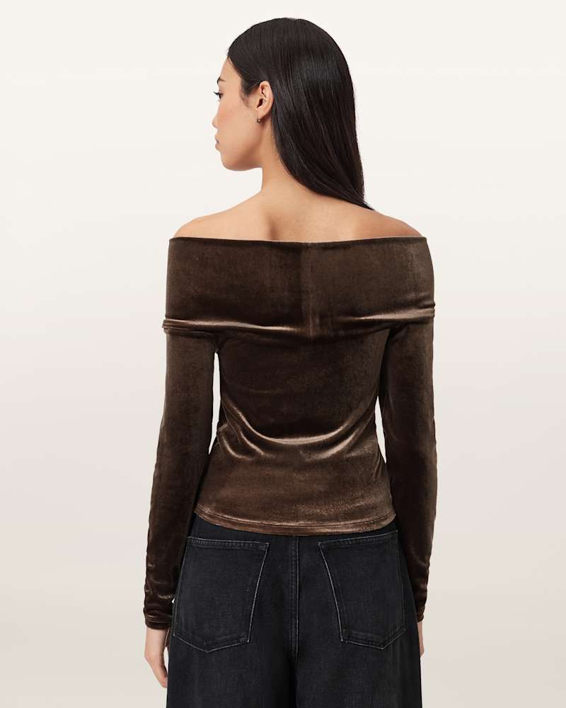 Delta Velvet Wrap Top