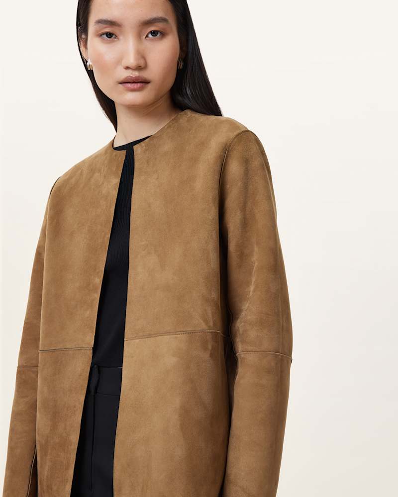 Selby 2-In-1 Reversible Suede Mac Coat