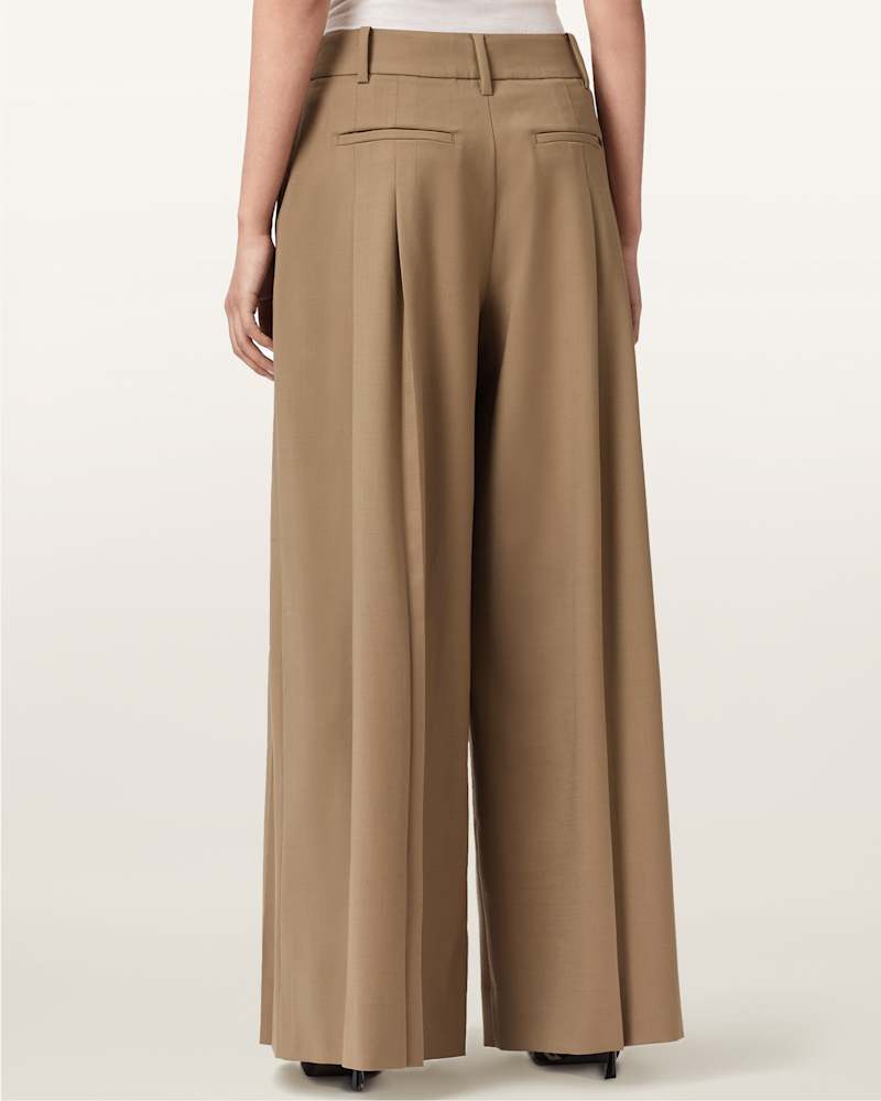 Poppy Wide Leg Pleated Trousers