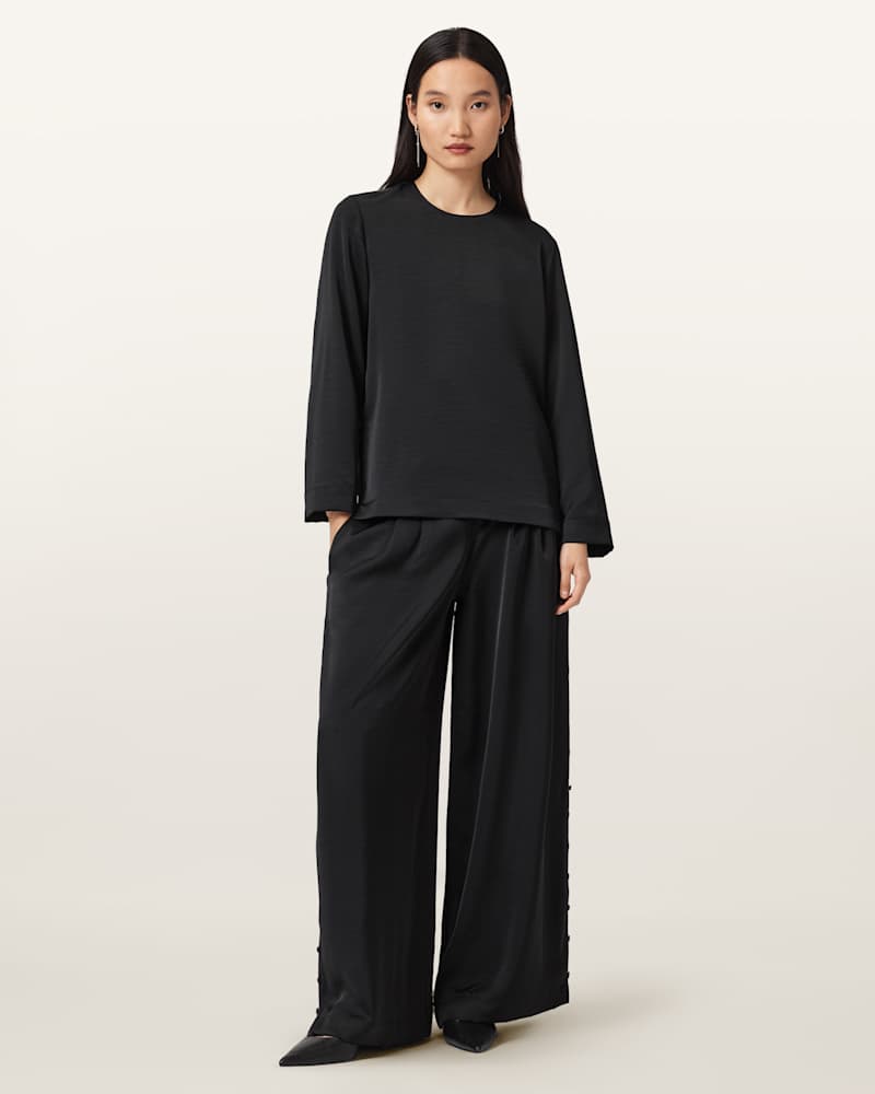 Leanne Satin Relaxed Top