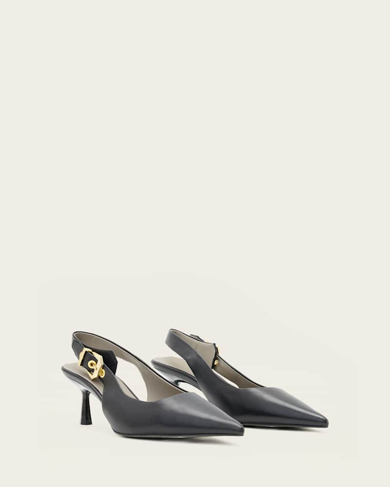 Idiya Leather Slingback Heels