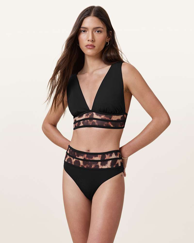 Xalia Leopard Print Bikini Bottoms