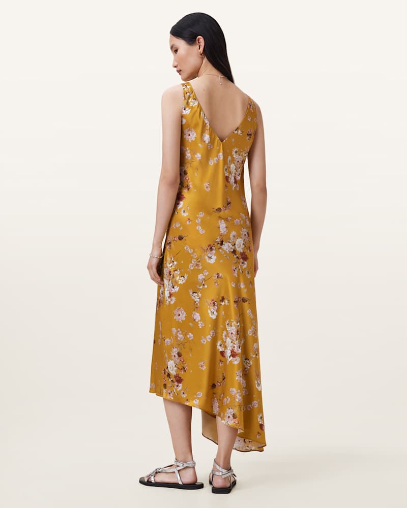 Alexia V-Neck Drawstring Midi Slip Dress