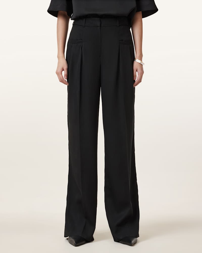 Zenni Mid Rise Wide Leg Trousers