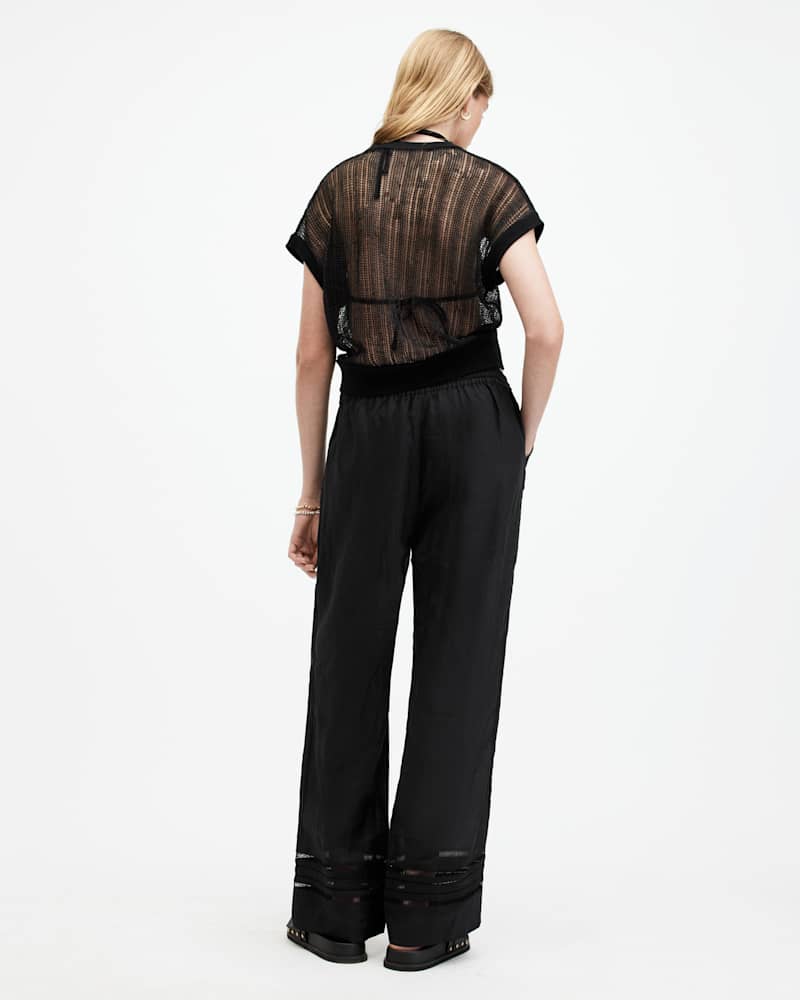 Jade Linen Wide Leg Trousers