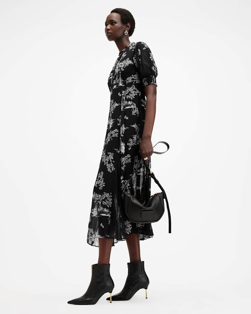 Laverna Floral Lace Trim Maxi Dress
