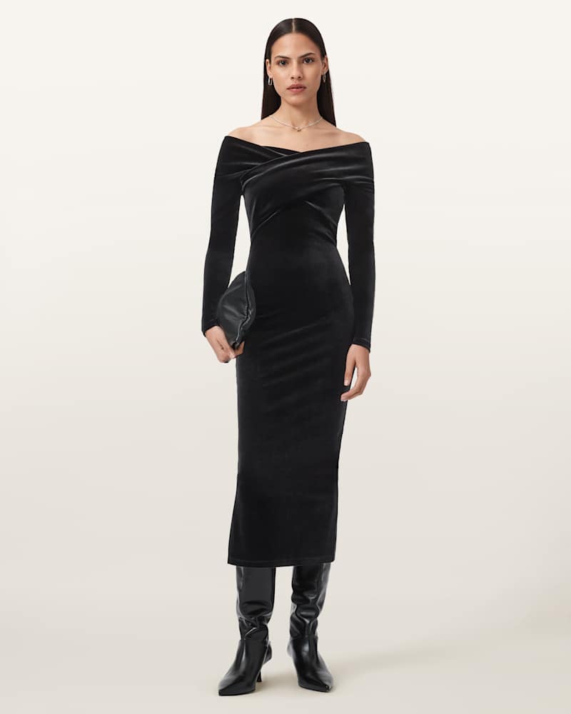 Delta Velvet Midi Dress