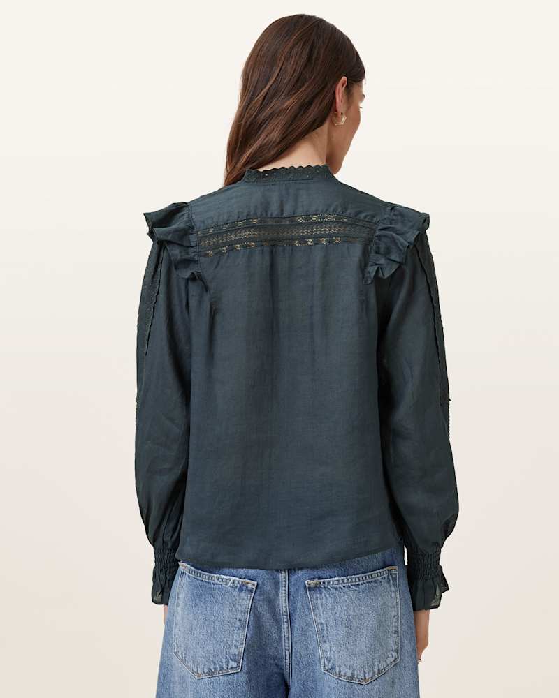 Heather Lace Trim Top
