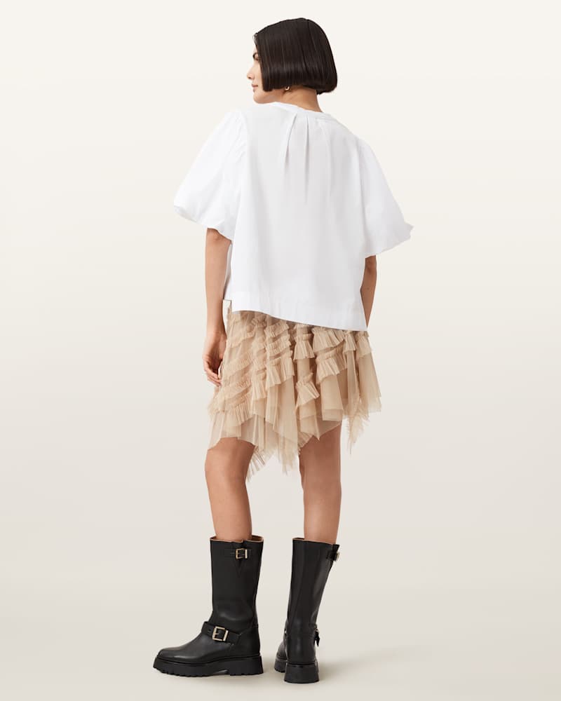 Jayde Ruffled Tulle Mini Skirt