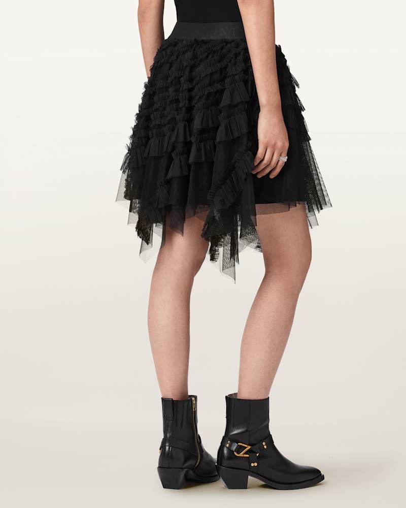 Jayde Ruffled Tulle Mini Skirt