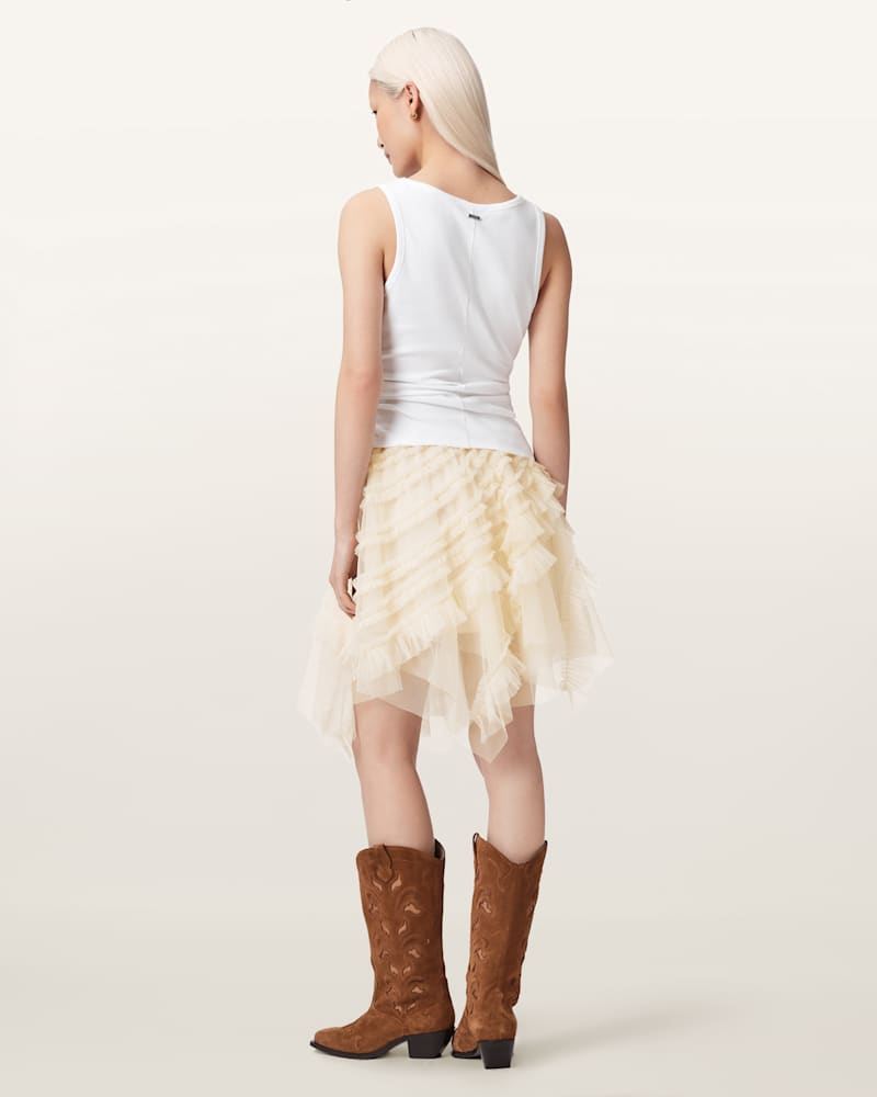 Jayde Ruffled Tulle Mini Skirt