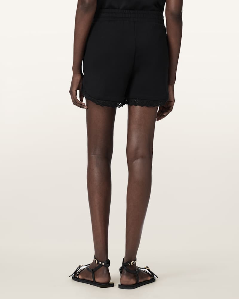 Lele Straight Fit Lace Trim Shorts
