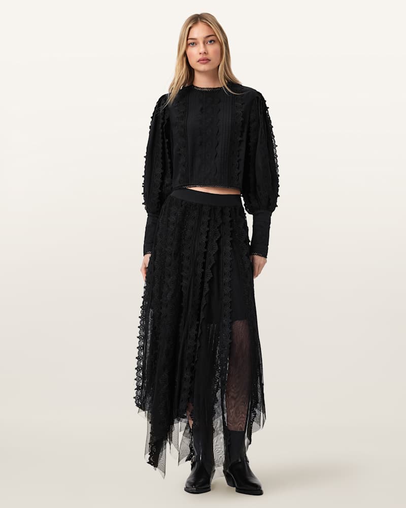 Hart Lace Embroidered Top