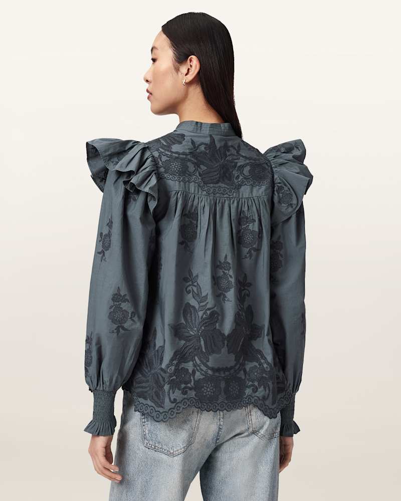 Nisa Embroidered Cotton Top